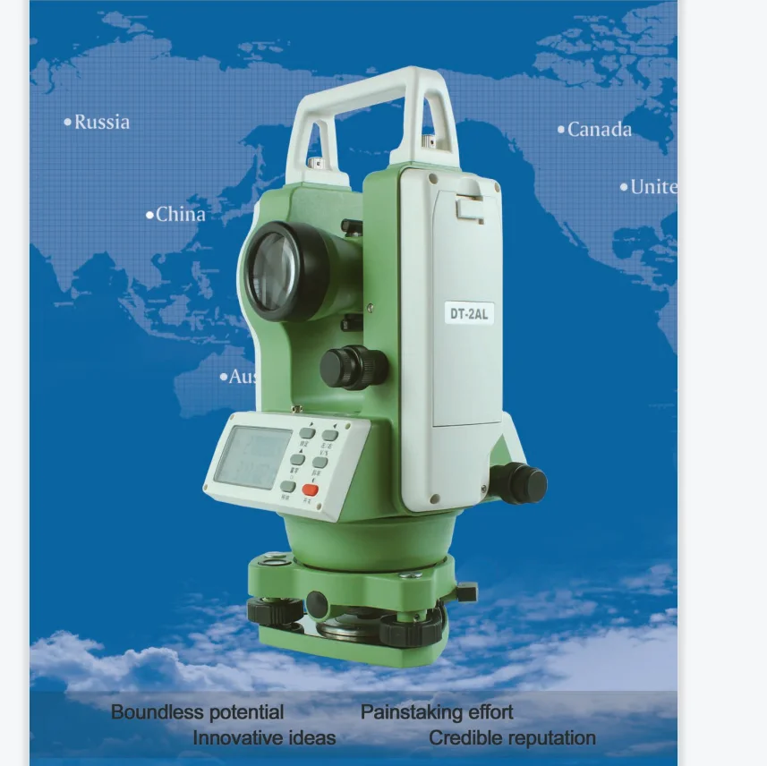 Heipoe DT-2AL 30X دقة ليزر مزدوجة 2 بوصة ثيودوليت بصري LCD مزدوج مع بلوميت ليزر