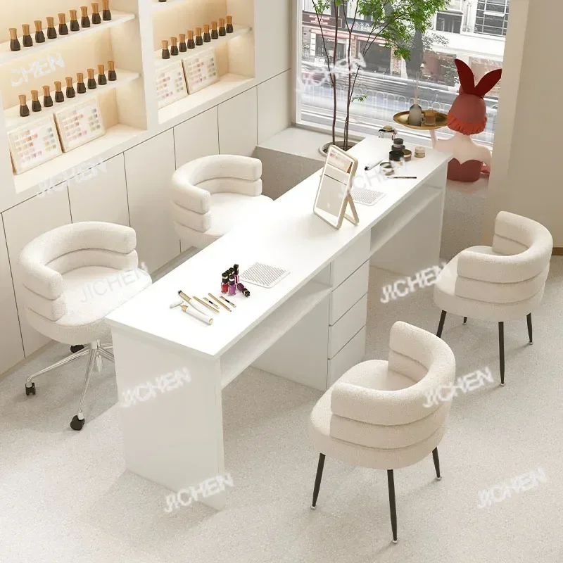 

Nail Table Marble Salon Tables Manicure Nails Desk Makeup Storage Organizer Professional Designer Hair Nageltisch Furniture