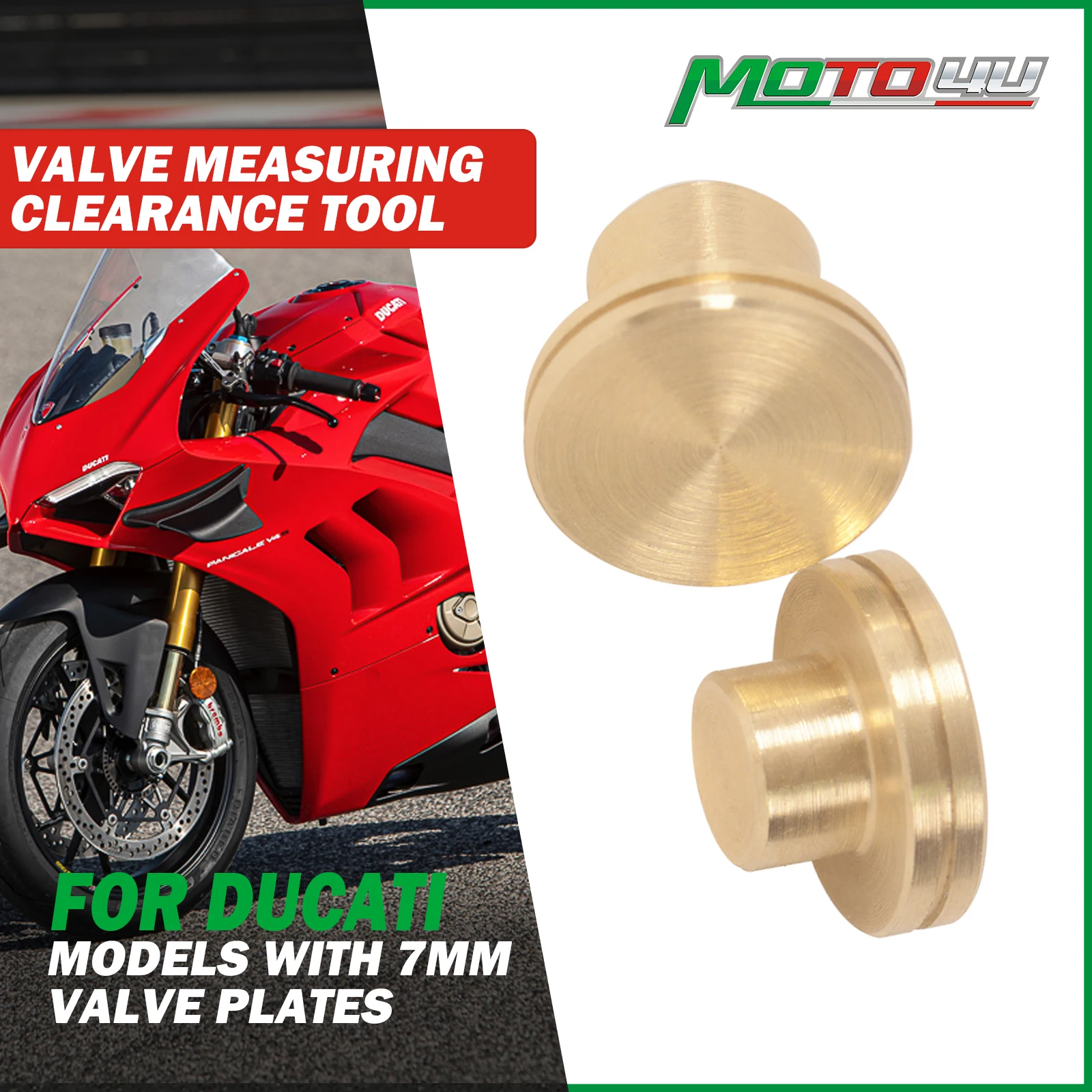 2PCS For Ducati Motorcycle Copper Valve Measuring Clearance Tool 7MM Valve Shims Valve plates