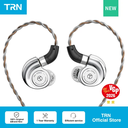 TRN Conch auriculares de concha DLC de alto rendimiento, diafragma de diamante, monitores internos dinámicos, filtros de boquilla de sintonización intercambiables, gran oferta