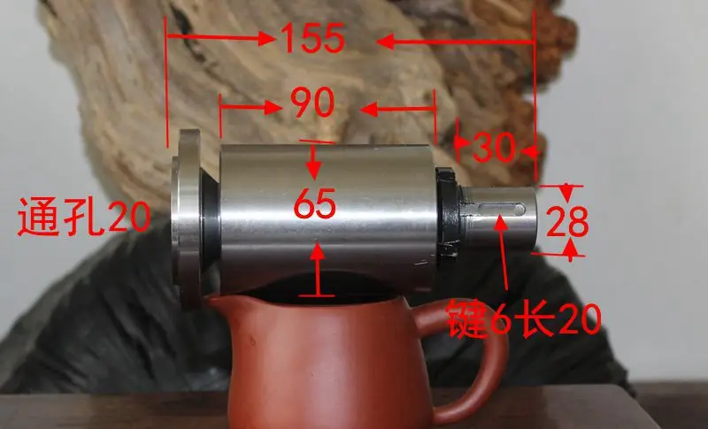 

Four-bearing spindle with 80 chucksSmall lathe spindle high-strength lathe head assembly with flange and four bearings