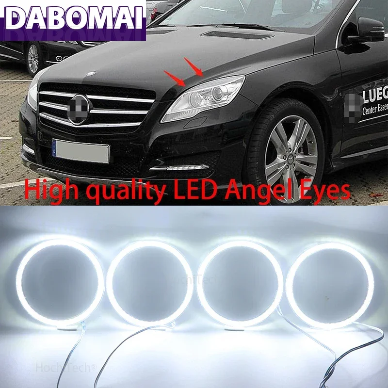 

ДХО для Mercedes Benz R Class W251 2010 2011 2012 Супер яркий белый цвет 3528 SMD Led Angel Eyes Комплект дневных ходовых огней