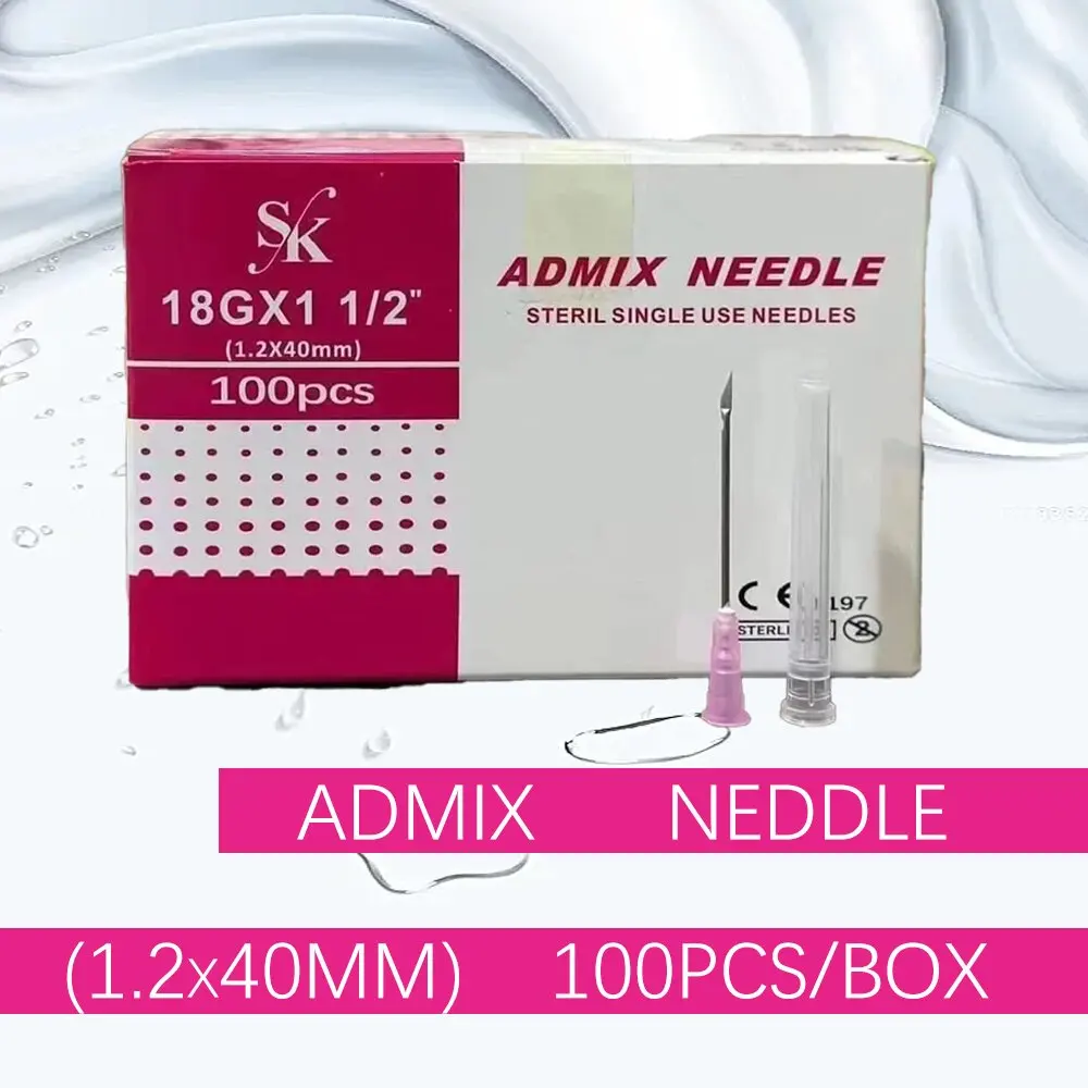 

100pcs 1.2x40mm Subcision Nokor Needle Best Quality 18G Sterile Single Use Economy Pack for Medical Use