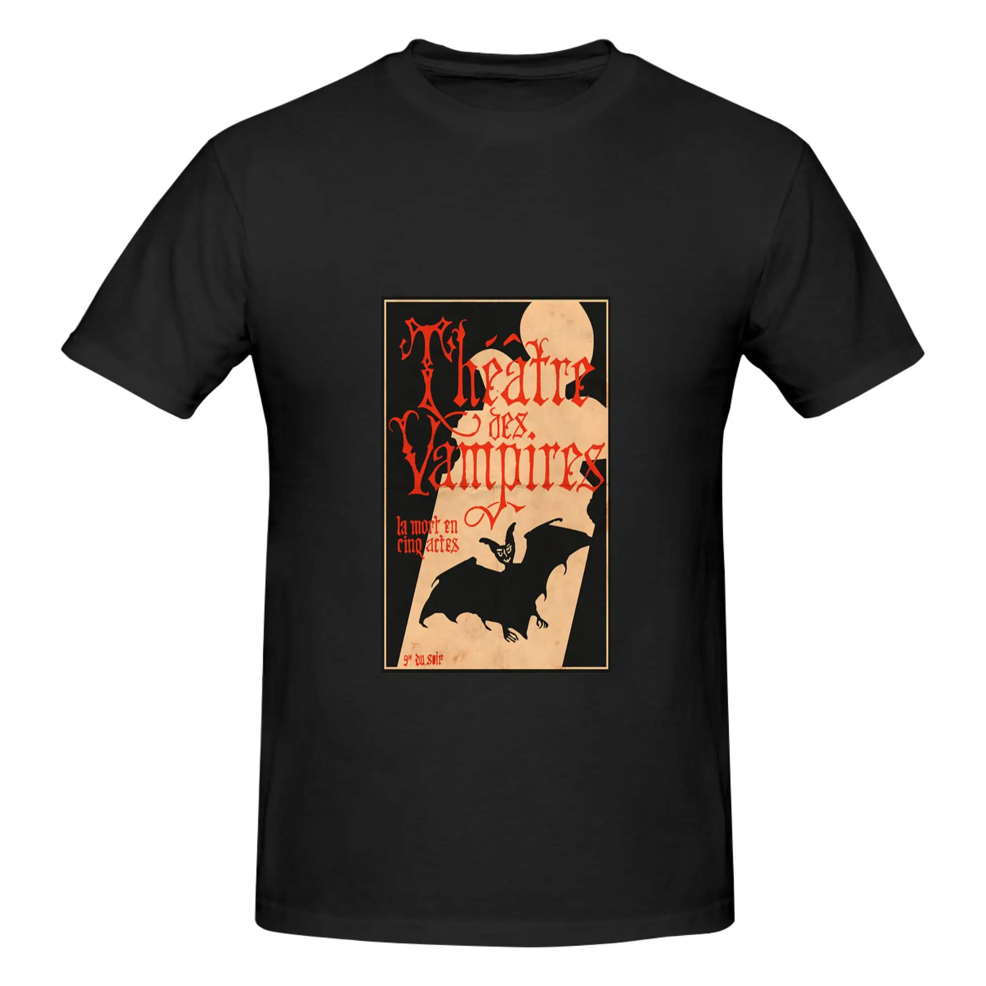 Funny Th  tre des Vampires Poster   Interview with the Vampire Fanart  Men's Printed T-Shirt Unisex T shirtTops