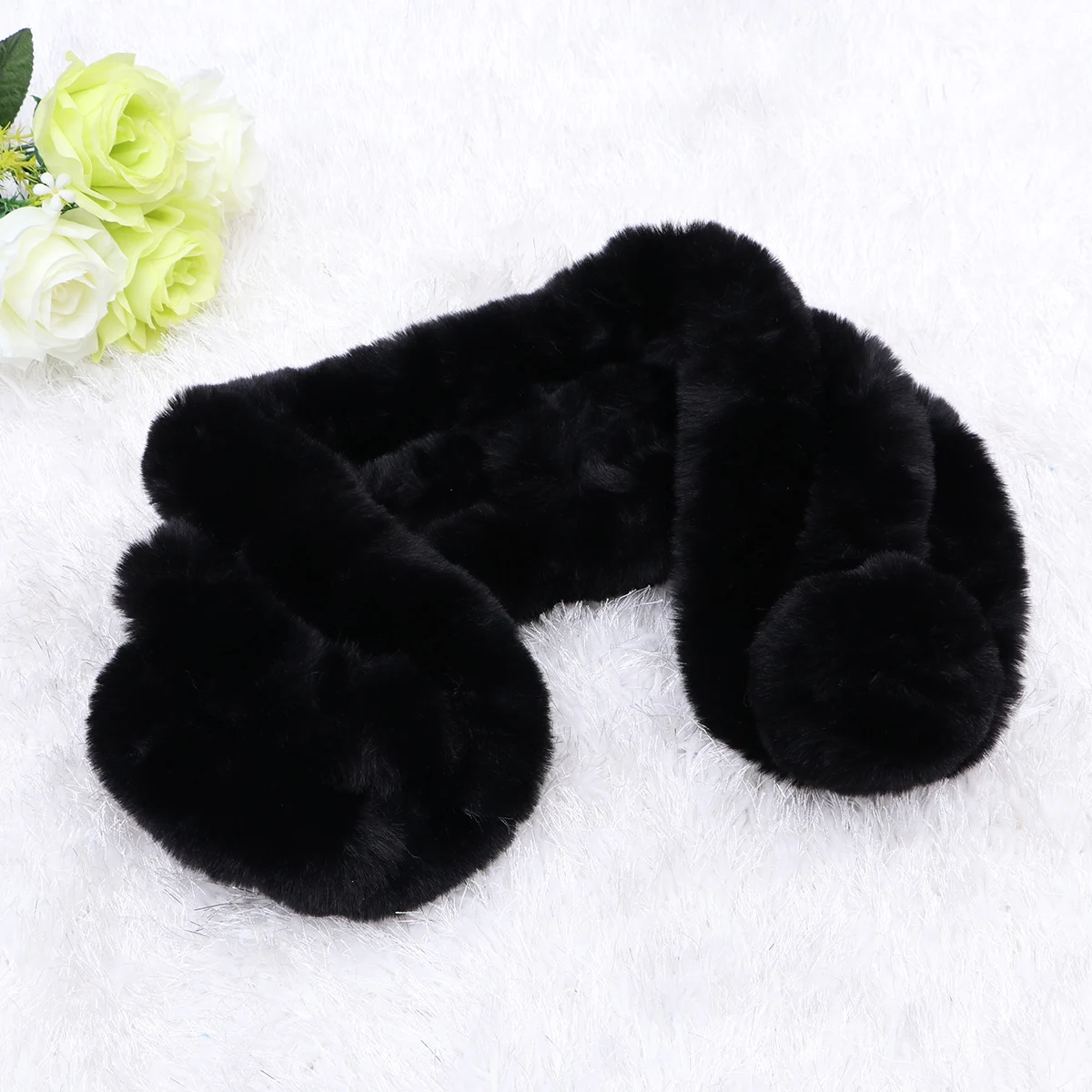 

Imitation Rabbit Scarf Super Warm Thick Faux Women Shawl Winter Travel Party Lightweight Stylish Match