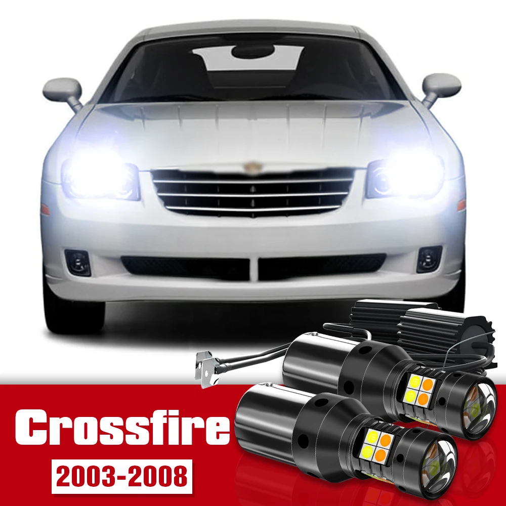 

2pcs LED Accessories Dual Mode Turn Signal+Daytime Running Light DRL For Chrysler Crossfire 2003-2008 2004 2005 2006 2007