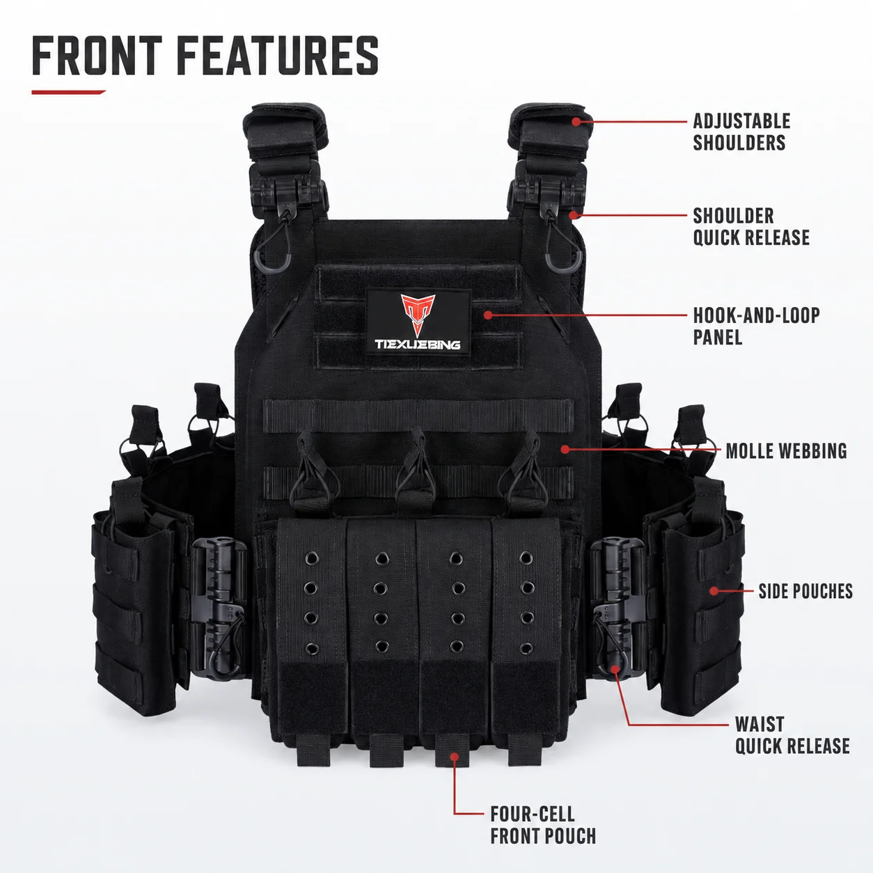 سترة تكتيكية 1000D قابلة للتعد - مراجعة Cycling Gear Vest وسعره