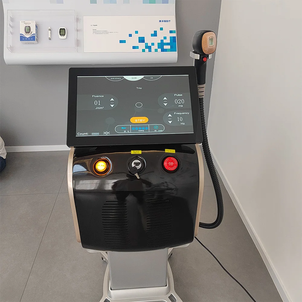 Диодное лазерное устройство для удаления волос 755 808 1064, портативное диодное лазерное удаление волос