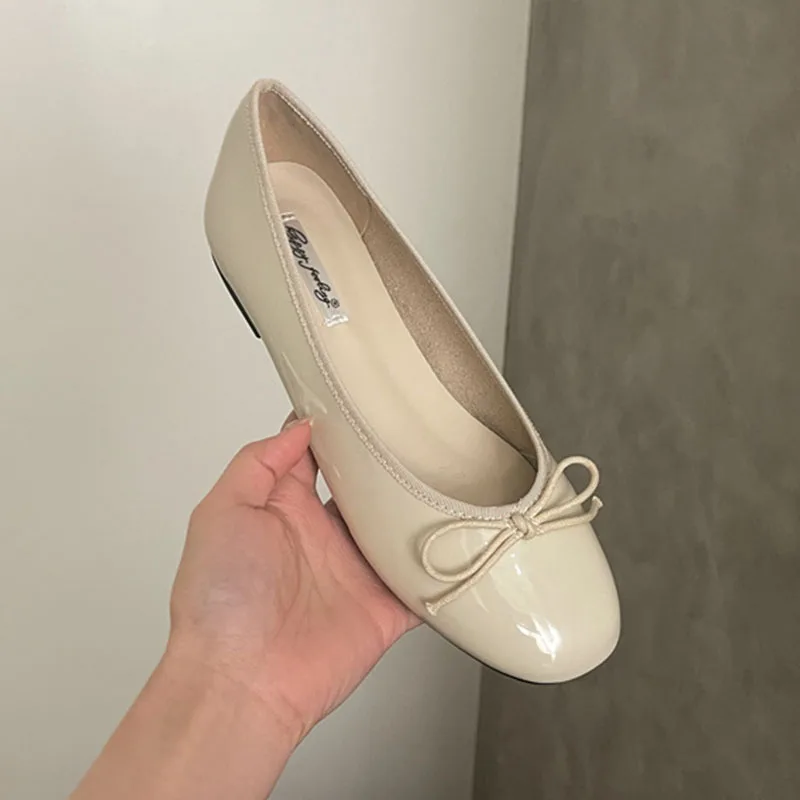 Soft Female Slip On Footwear Shallow Ladies Flats With Shoes Butterfly-Knot Fashion Round Toe Women Flats Boat Shoes Slides