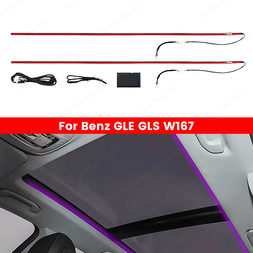 

64 Colour LED Roof Ambient Light for Mercedes Benz GLE GLS W167 GLE53 GLS63 2020-2025 Car Roof Panoramic Skylight Ambient Refit