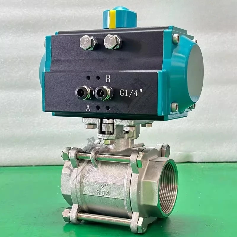 Pneumatic three-piece wire mouth thread buckle thread high temperature and high pressure steam anti-strong cut-off valve Q611F