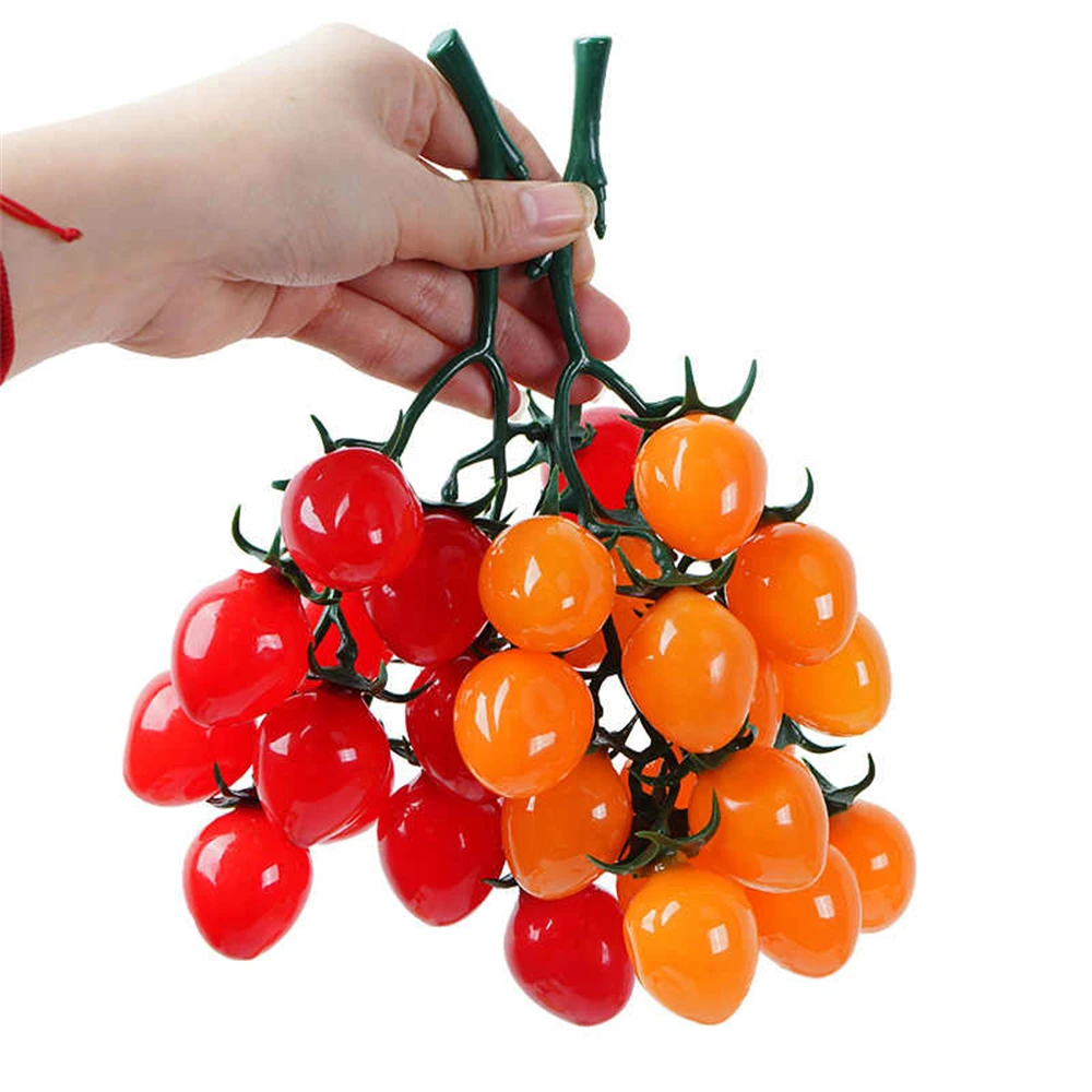 

Simulation fake Fruit Kitchen home hotel restaurant cafe bar Shop Store decoration cherry tomatoes bunches Artificial fruits