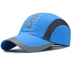 Summer Quick Drying Thin Breathable Mesh Sports Hat Men and Women Sun UV Protection Letter Printed Baseball Outdoor Hiking Cap