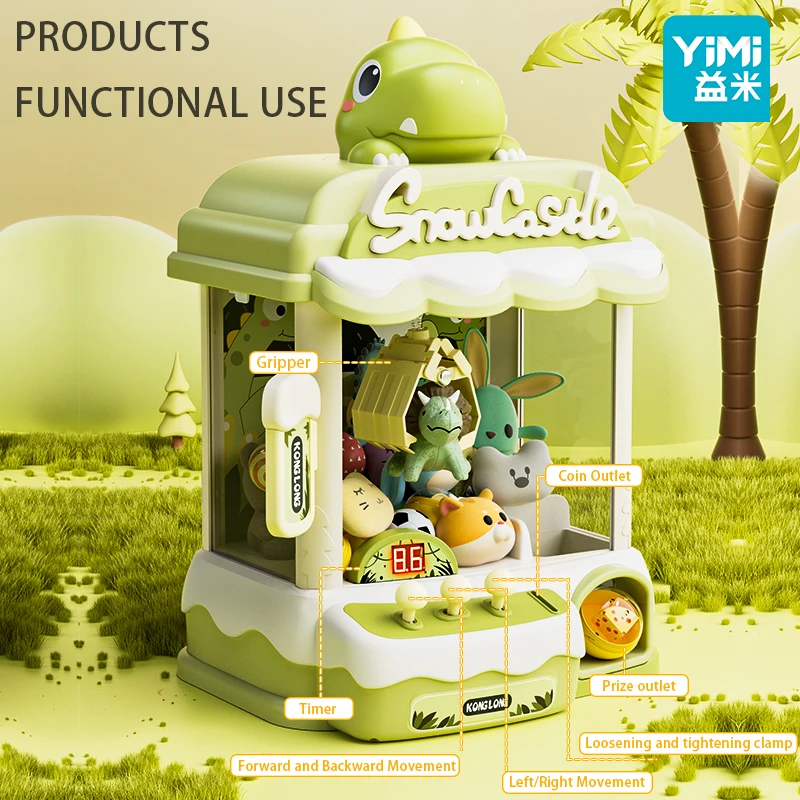 Dinosaur Claw Machine Large Doll Machines Toy Electronic Arcade Claw Game Dinosaur Gacha Machine Toys