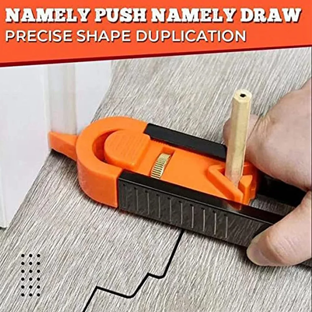 B50C Irregular Contour Gauge Profile Scribing Ruler Contour Gauge With Lock Adjustable Woodworking Measuring Gauge Duplicator