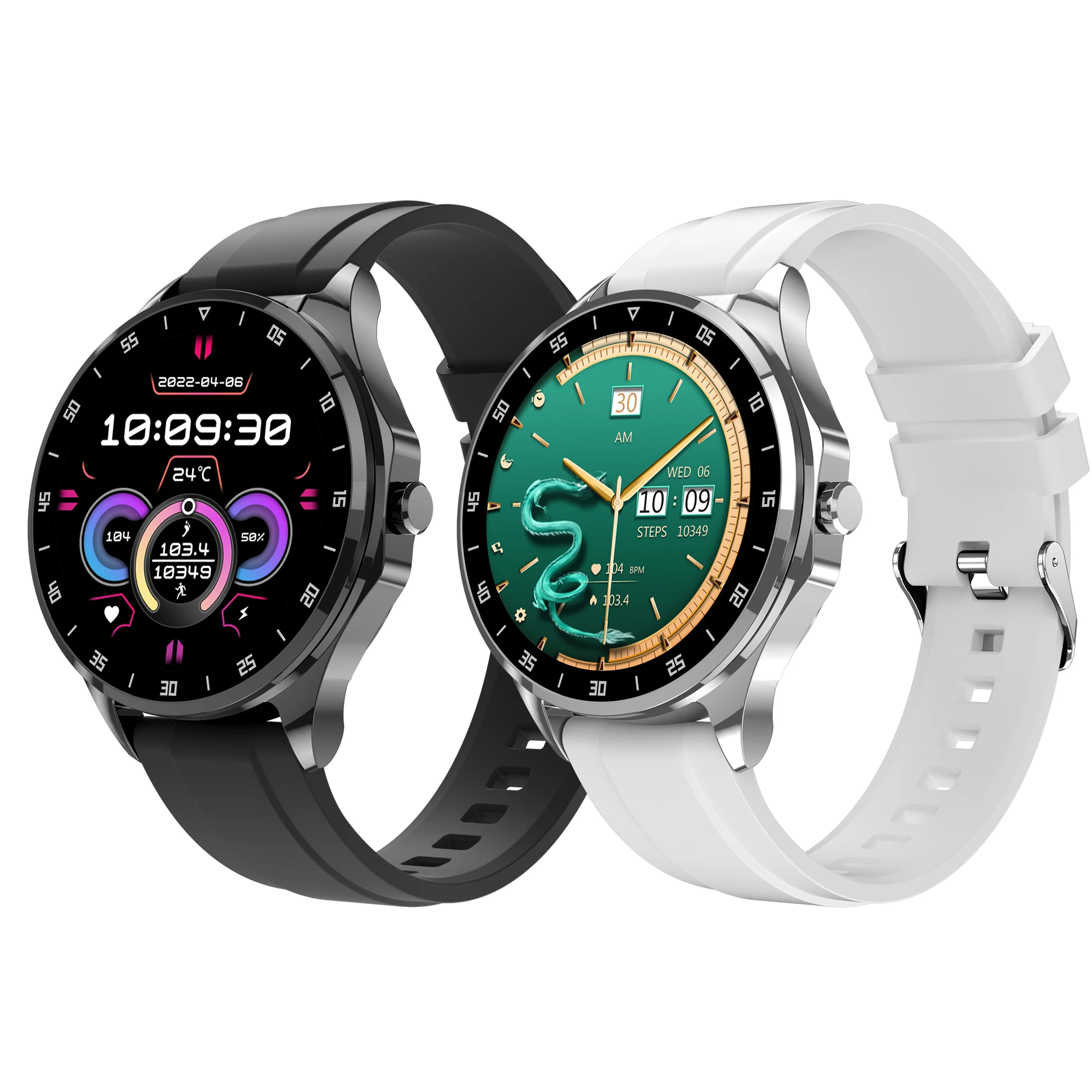 Bluetooth fone de ouvido smartwatch 2-em-1 bluetooth chamada reprodução música monitor saúde rastreador fitness android apple relógio inteligente 2024