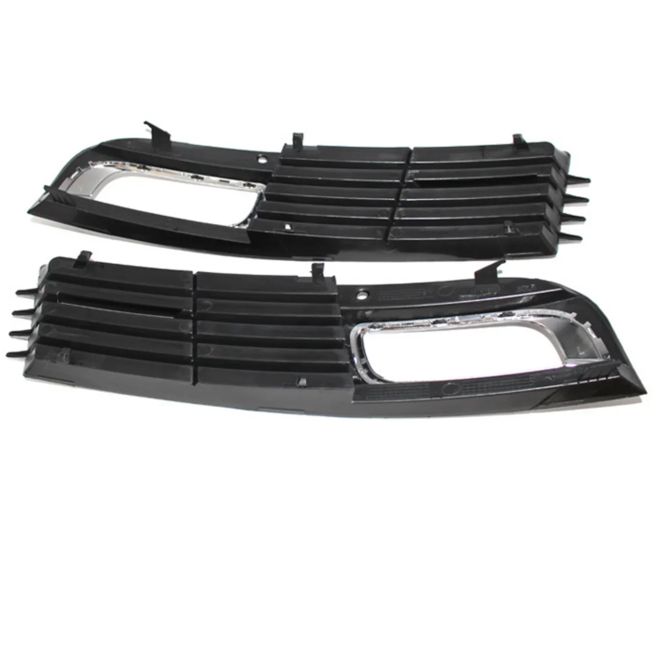 A set four pieces Front bumper Foglight Fog light and frame Grille Cover for Audi A8 D3 2008 2009 2010