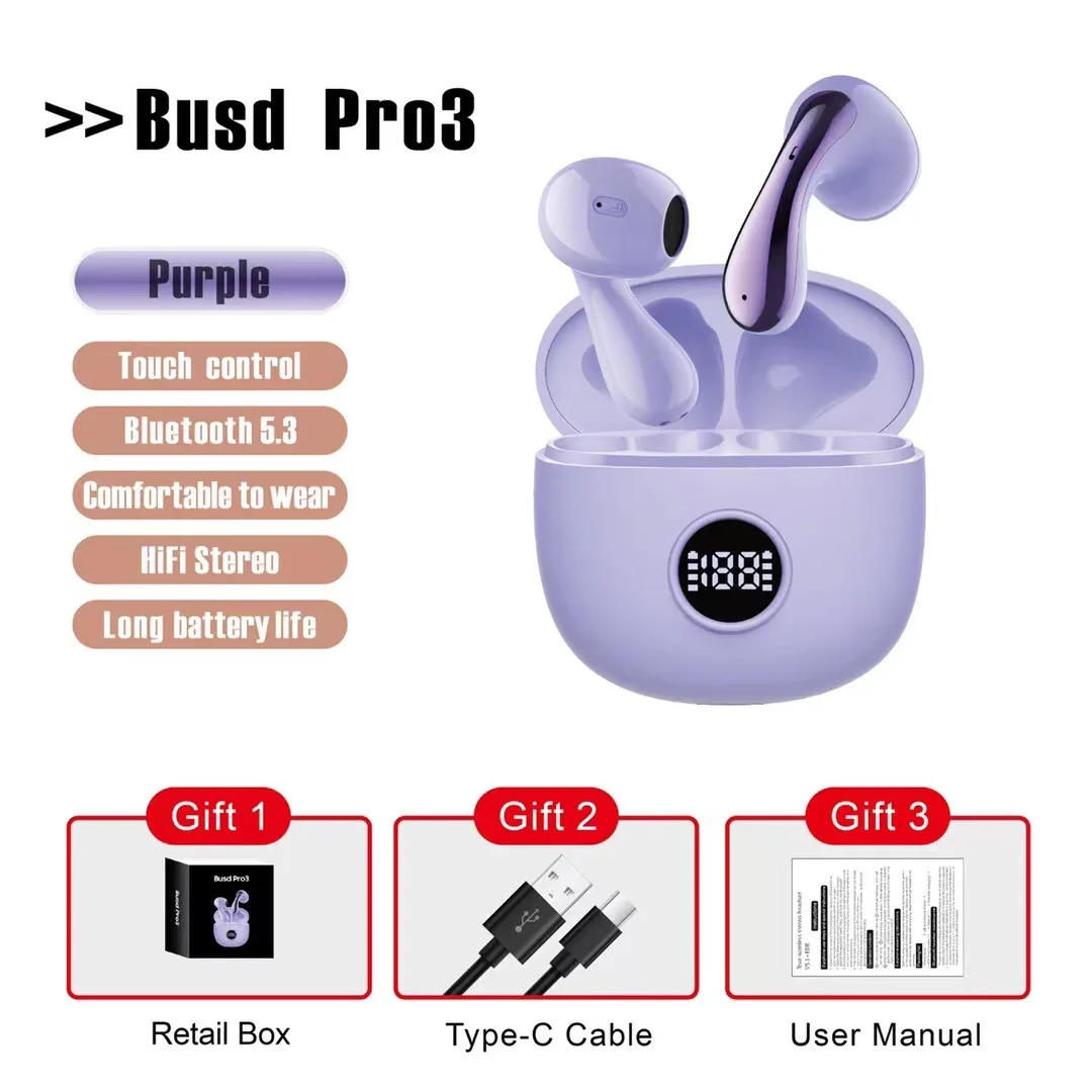 Bluetooth-наушники-вкладыши Беспроводные с функцией шумоподавления и длительным сроком службы батареи