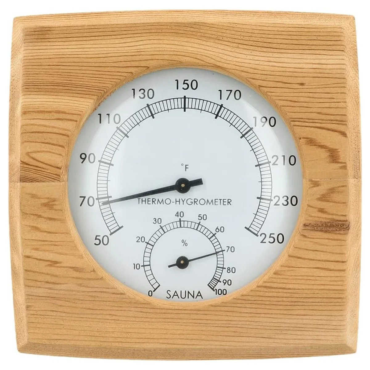 

Wooden Sauna Hygrothermograph,Sauna Thermometer and Hygrometer,Indoor Humidity Temperature Measurement Sauna Room