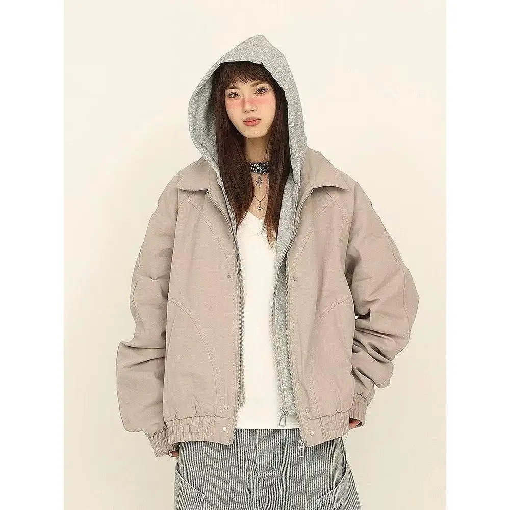 

Повседневная мужская куртка свободного кроя для весны и осени в стиле High Street, уличная одежда в стиле Хонконг, корейская версия Harajuku, модная верхняя одежда