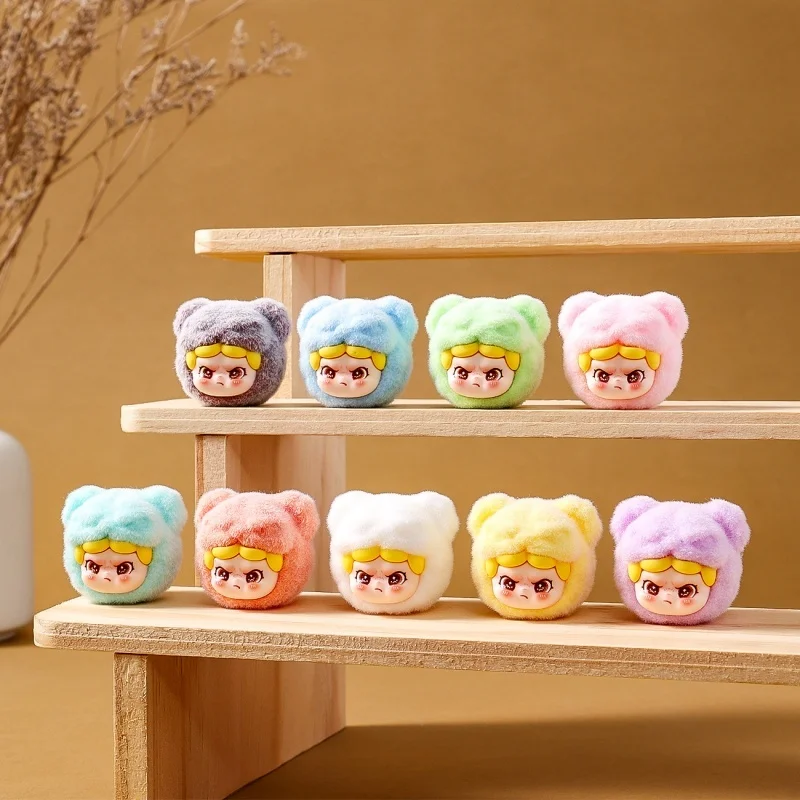 

Симпатичная флокированная слепая коробка, большой двозен, жестокий медведь, прилив, игра, милая кукла, слепая коробка, аксессуары, автомобильные украшения для подарка на день рождения