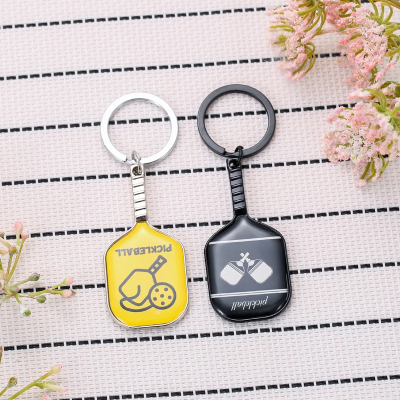 New Pickleball Racket keychain For Gifts For Sports Lovers Suitable Bags Wallets Car Key Pendants Cute Mini Pickleball Keychain