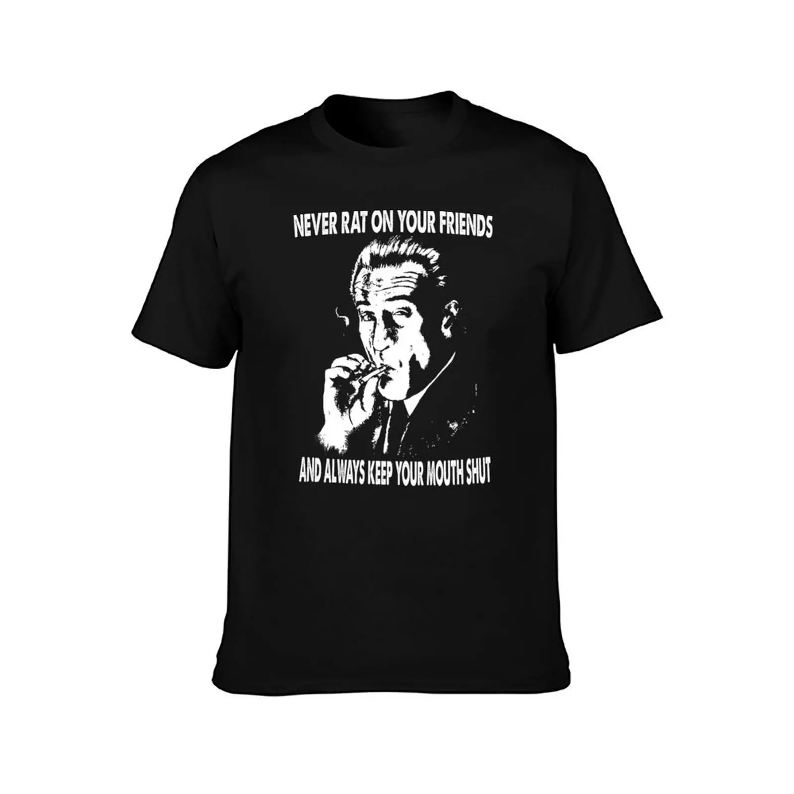 always keep your mouth handsome black goodfellas T-Shirt anime clothes boys whites summer top men clothings