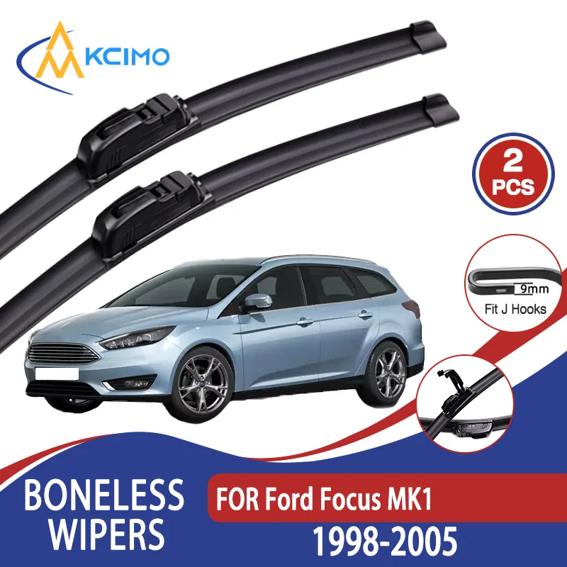 

For Ford Focus MK1 1998-2005 Car Wiper U-type Soft Rubber Boneless Wiper HD Quiet Durable Automotive Wiper 22"+19"
