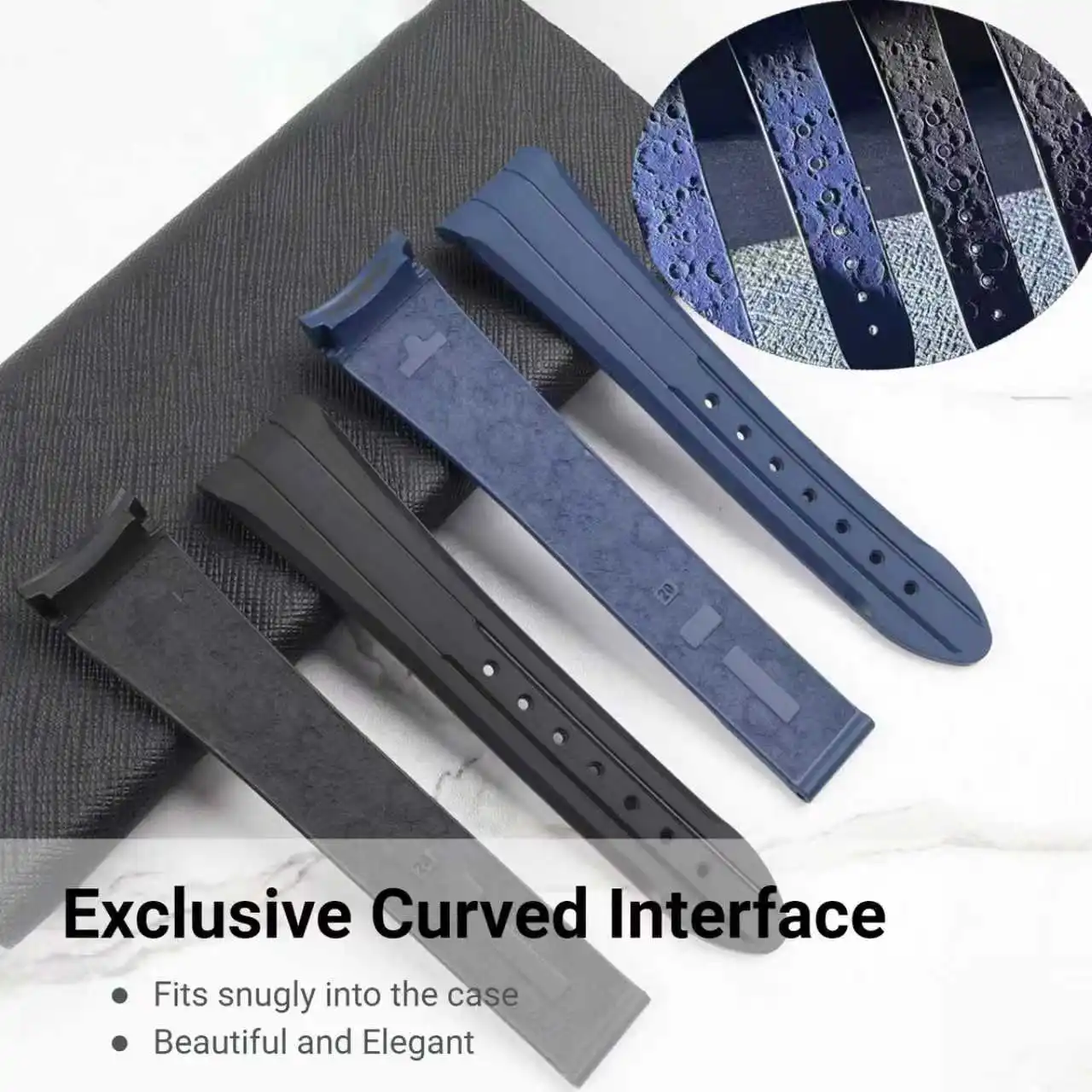 Liquid Silicone Rubber Strap, Suitable for Omega X Swatch Joint Edition 20MM Arc Interface /Speedmaster / Moon Phase Watch Strap