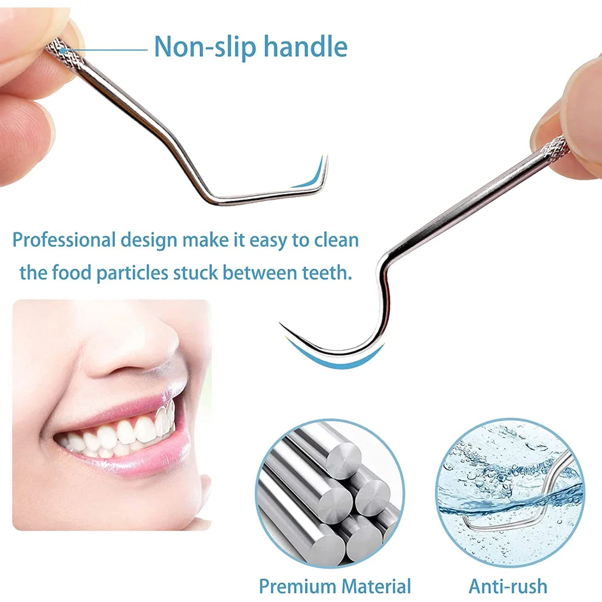 3/4/5/7PCS Aluminum Toothpick Set Portable Oral Cleaning Tools Tooth Flossing Artifact Outdoor Picnic Camp Reusable Toothpick image 3