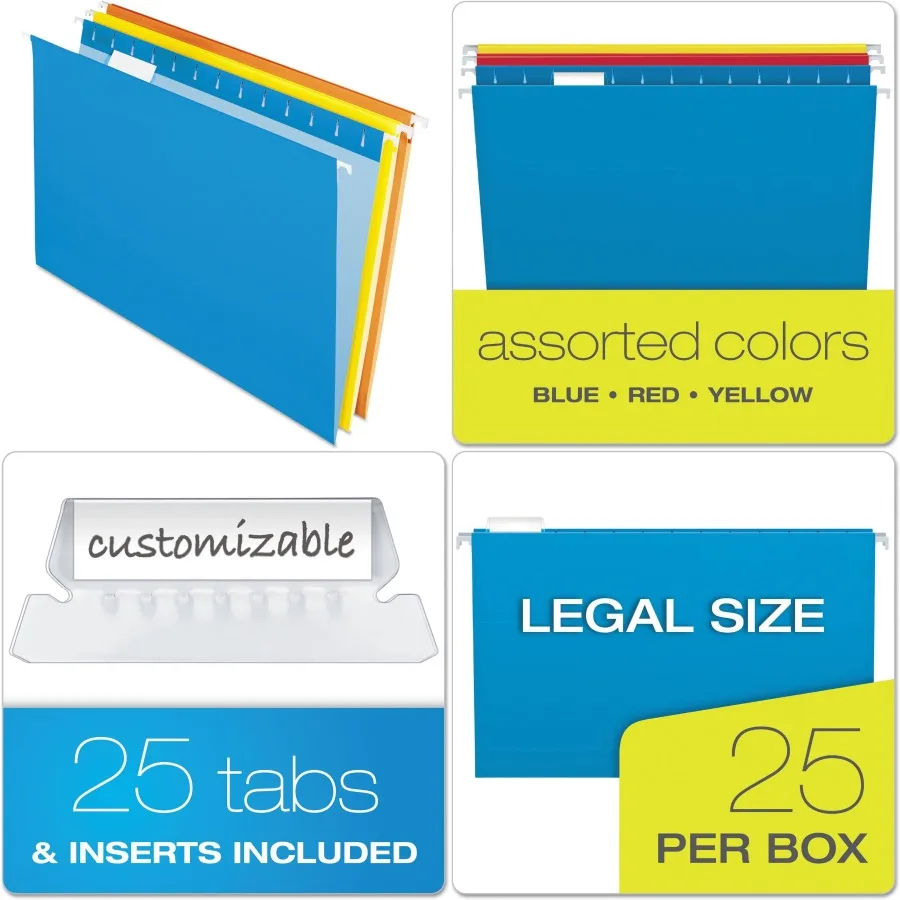 Map Gantung Pendaflex Daur Ulang Ukuran Legal Berbagai Warna Potongan 1/5 25/Karton 81632 - Ideal untuk Mengatur Dokumen di Kantor C