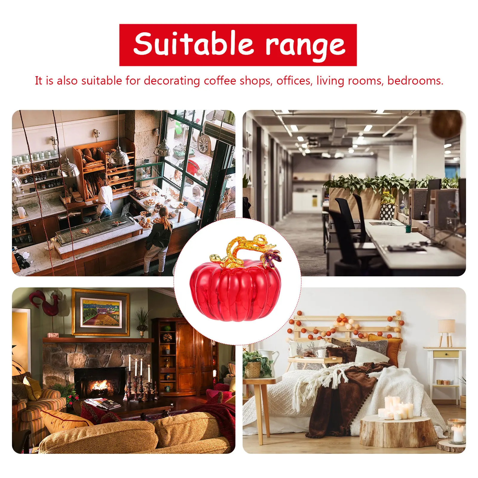 

Glass Pumpkin Decor Crystal Craft Desktop Adornment Living Room Bedroom Coffee Shop Photography Prop Unique Design