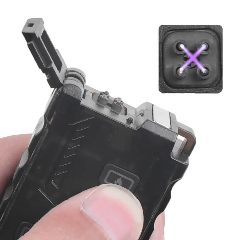 Outdoor Charging Multi Functional Mini Keychain LED Flashlight Arc Lighte r Beeming Portable Tool