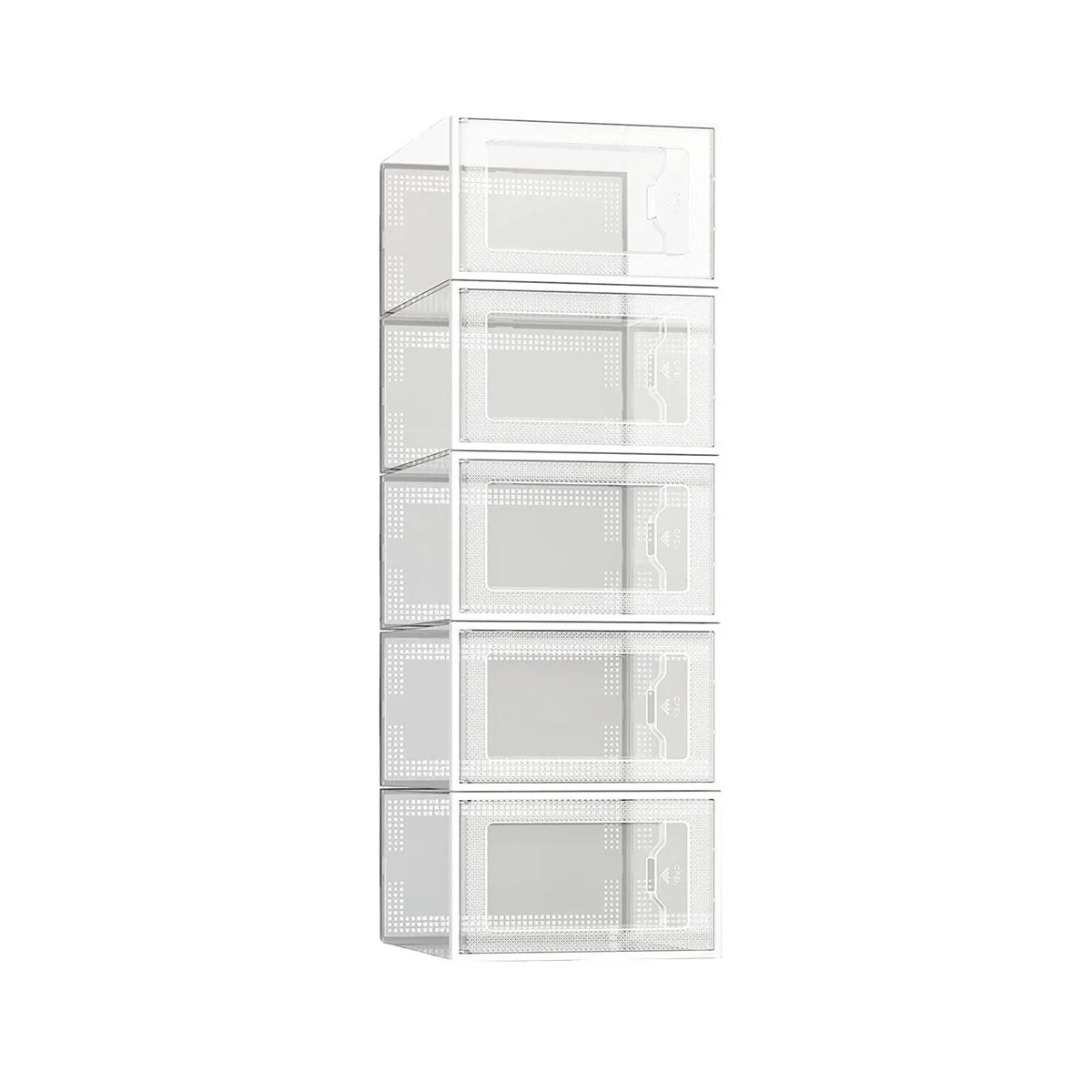 Transparent Shoe Box Storage Box Drawer-Type Plastic Shoe Rack Transparent Shoe Cabinet Online Celebrity Shoe White