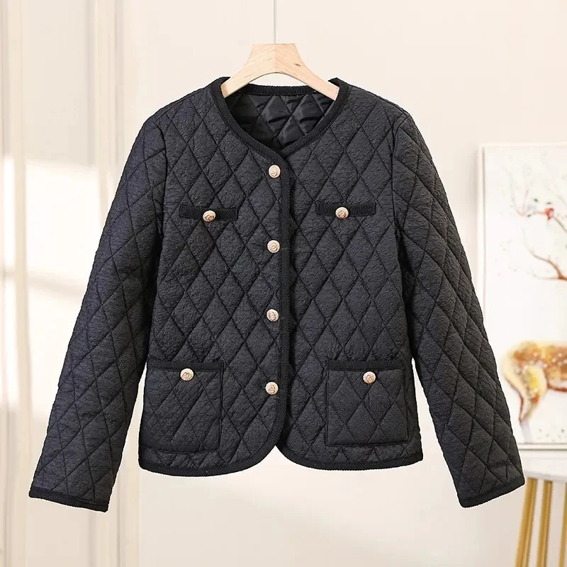 Lightweight Short Cotton-Padded Jacket Women's Autumn Winter High-Grade Warm Cotton Padded Coat Baseball Uniform Female Tops