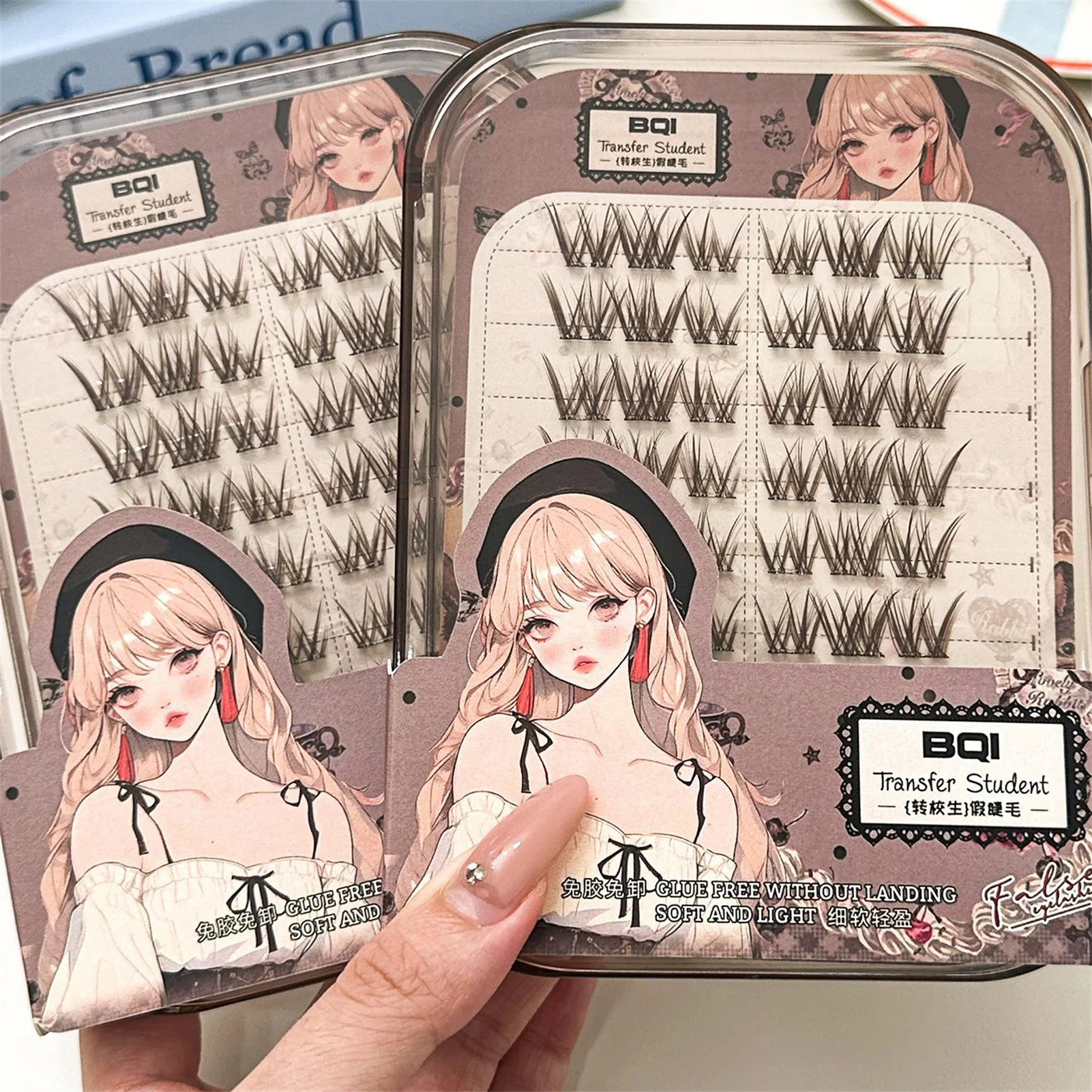 接着剤不要 個別まつげ クラスターつけまつげ Cカール 再利用可能 合成繊維 つけまつげ 自然なデイリーメイク用