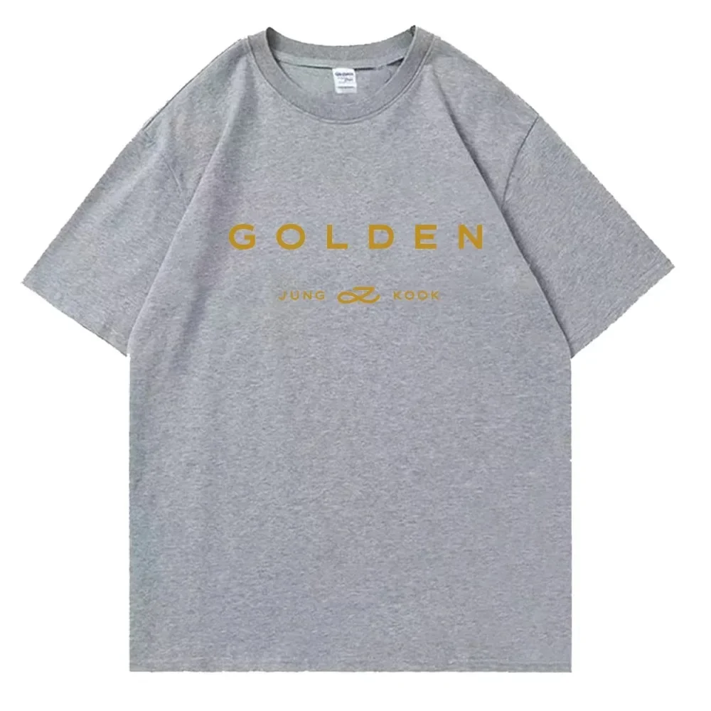 Fashion Streetswear T Shirt 2024 Hot Jungkook Kpop Hoodie Vintage T Shirt Golden Album Merch Short Sleeve Clothing Cotton Shirts
