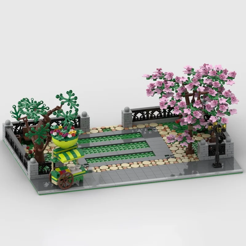 997 قطعة MOC وحدات الجذعية بارك عرض مجموعة وحدات نموذج اللبنات هدية الكريسماس لتقوم بها بنفسك لعبة فكرة الإبداعية الطوب عيد ميلاد