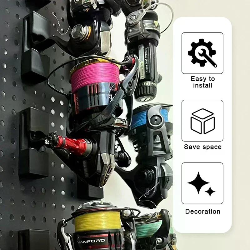 Fishing Reel Holder Reel Storage Wall Mount Rack Holder Display Stand Fishing Accessories Fish Gear Equipment
