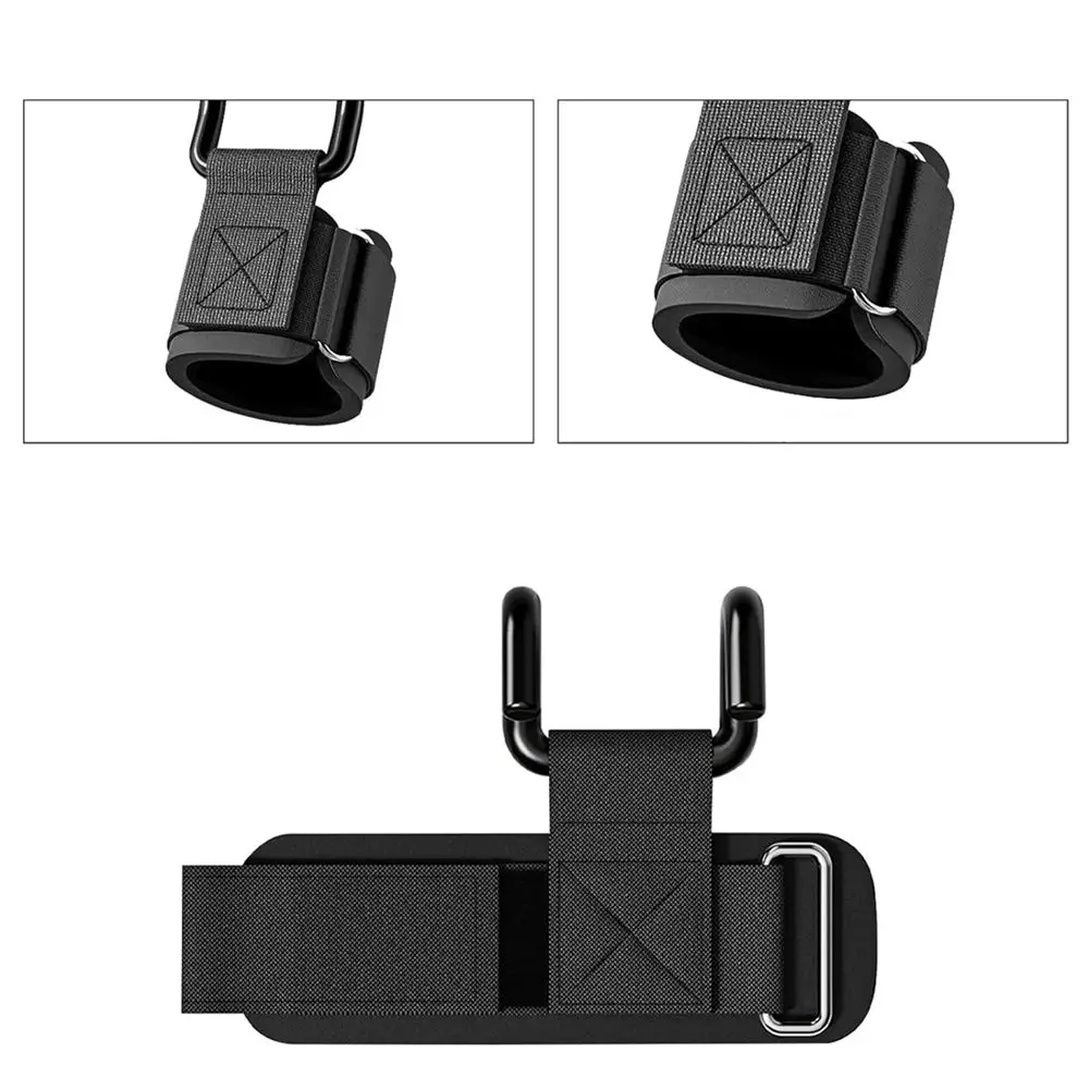 Weight Lifting Hook Grips With Wrist Wraps Hand-Bar Wrist Strap Gym Fitness Hook Weight Strap Pull-Ups Power Lifting Gloves