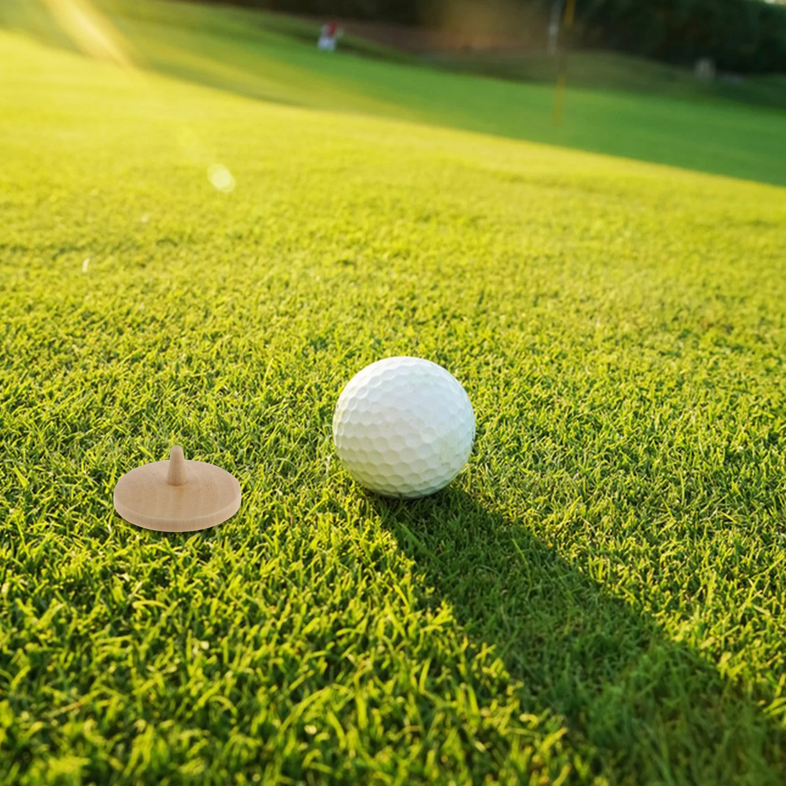 

20Pcs Wooden Golf Ball Marker Stencil Position Cup for Putting Green Alignment Professional Grade Golf Training Aid on-Course