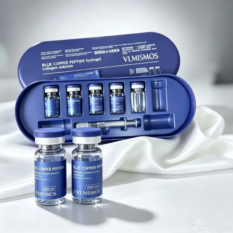 Ghk-Cu Serum Blue Copper Firming Skin Tender Face Anti-Aging Whitening Fine Lines Reduce Even Skin Tone 8pcs/box Gift Box