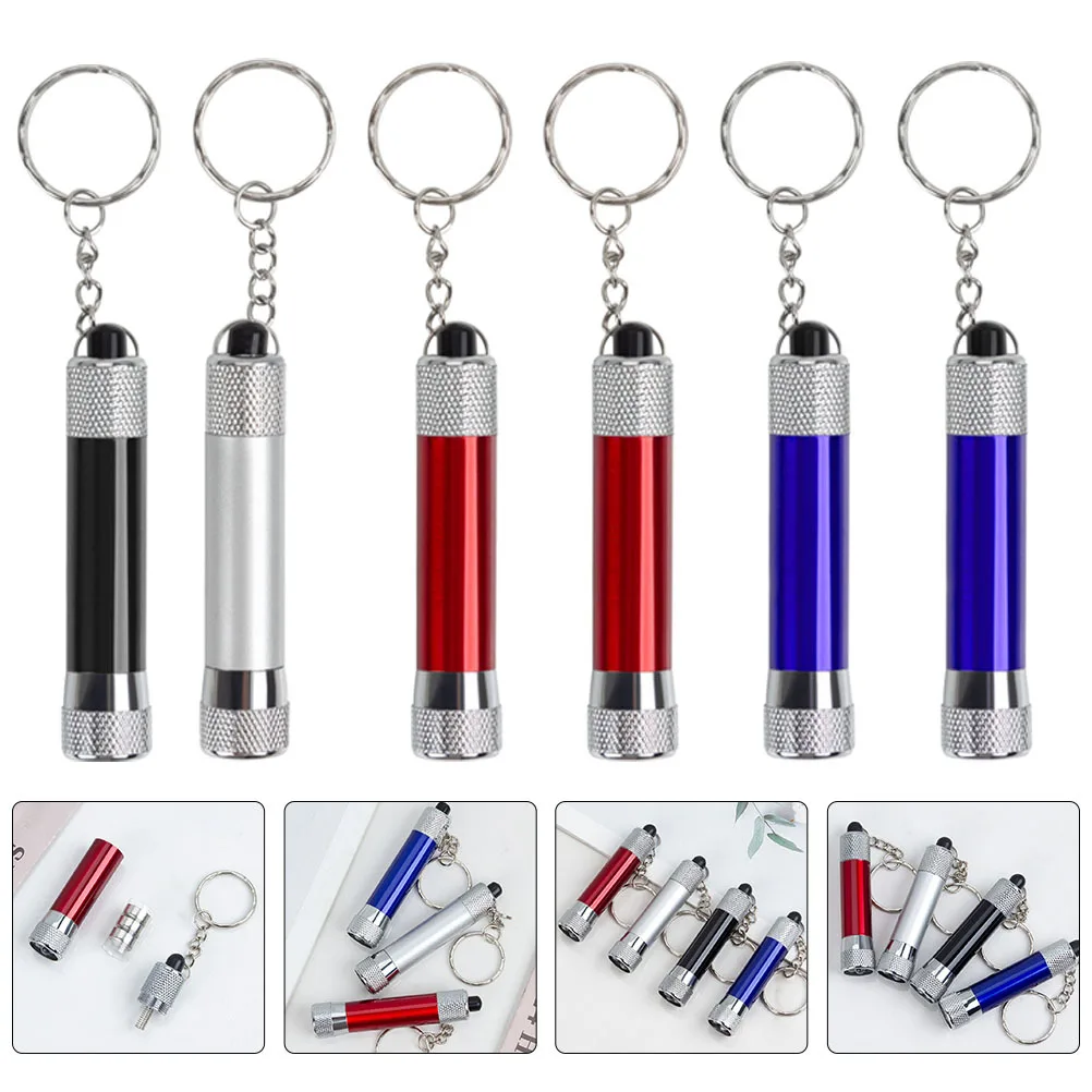 

12Pcs LED Key Chain Flashlights Lightweight Mini Keyring Torch for Emergency Use Gift Creative Practical Key Ring LED Flashlight