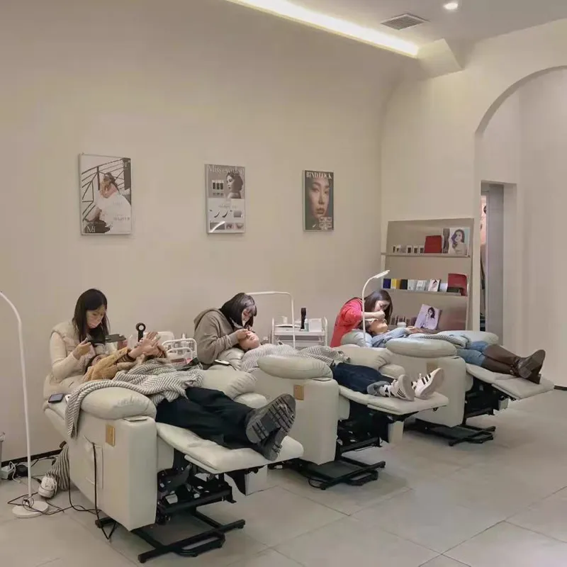Electric lift nail salon, beauty salon, tattoo embroidery, beautiful eyelashes, lying flat eyelash sofa