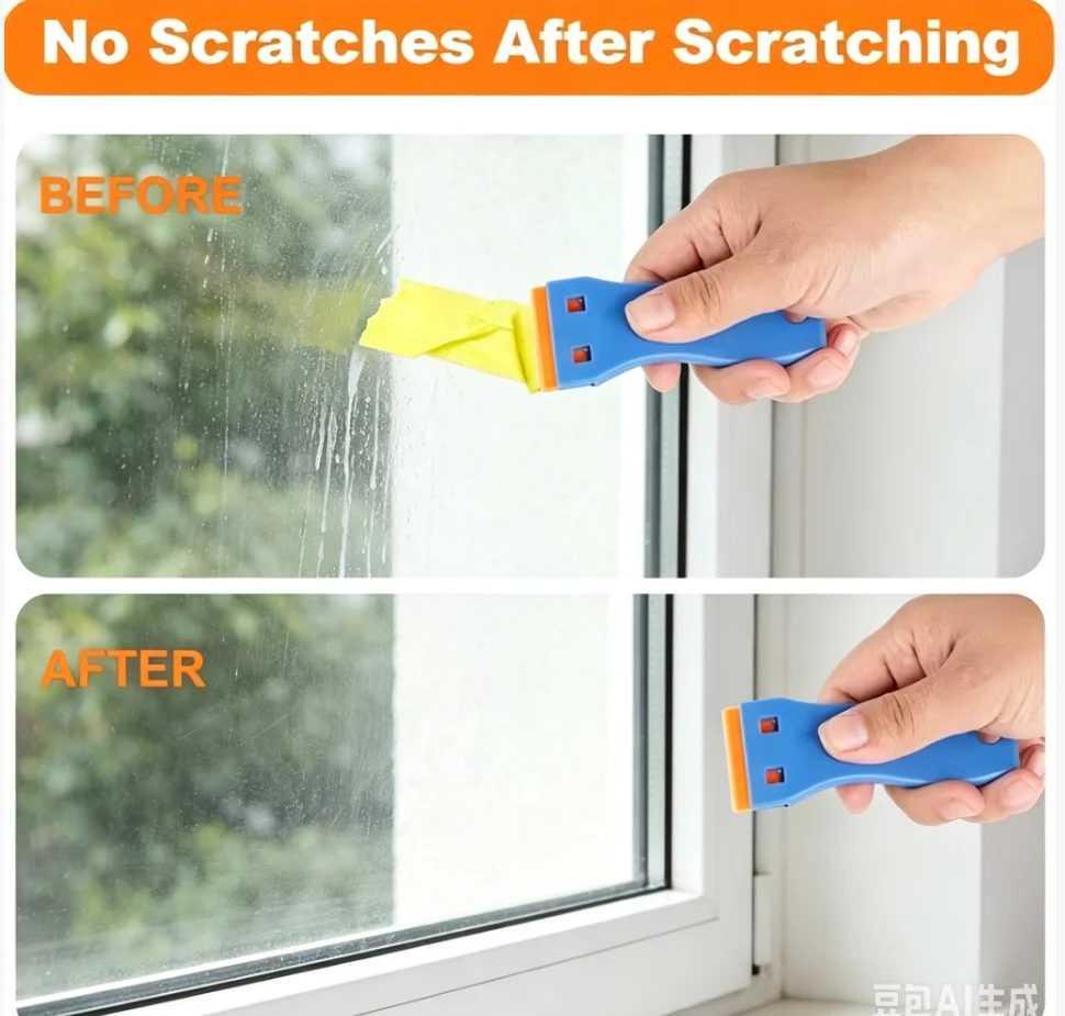 Glue Removal Scraper Multifunctional Plastic Glass Removal Cleaning Scraper Car Film Application Tool Kitchen Cleaning Shovel