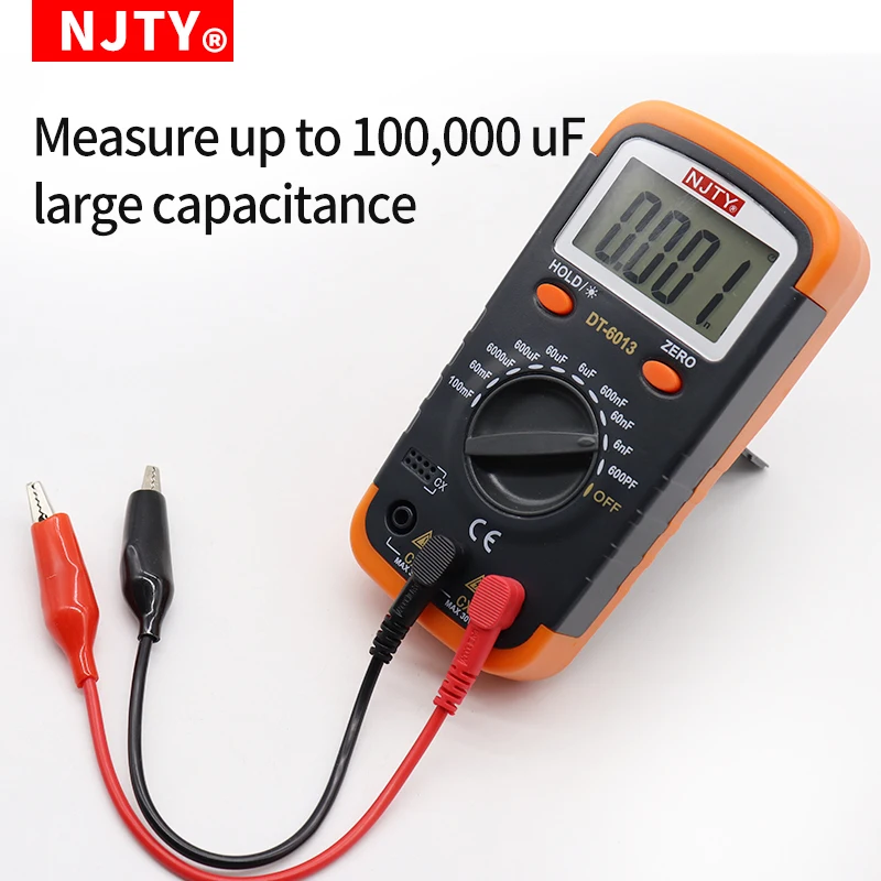 Professional Digital Capacimeter 6000 counts Capacitor Capacity Meter Lcr Tester 100000uF Capacitor High Precision Multimeter