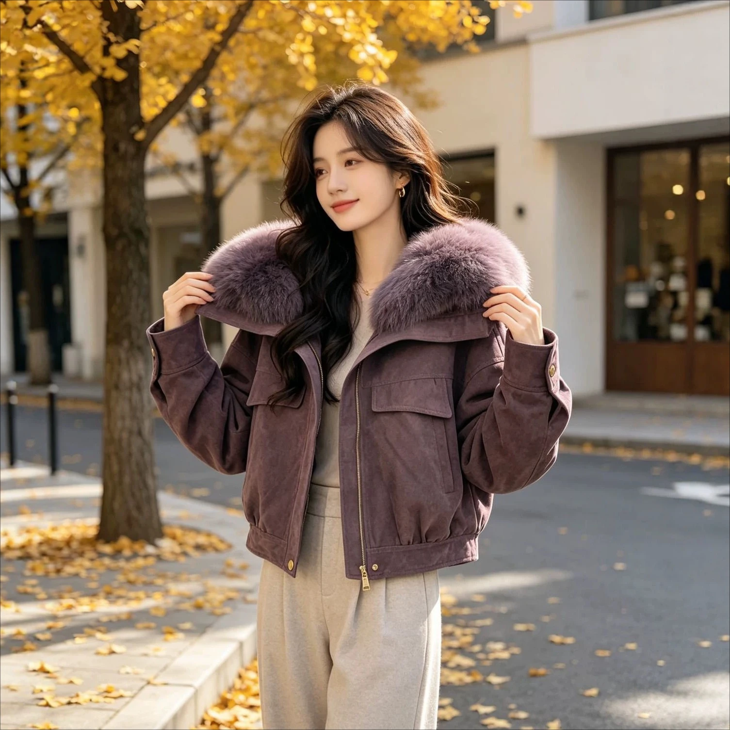 Puffer Jacket Women Down - Giacca Puffer in Pelle di Lusso