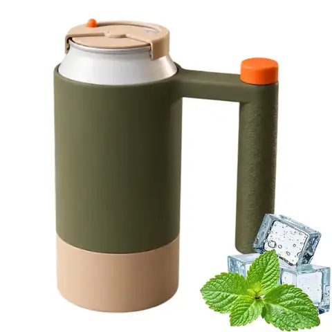 Manchon isotherme double paroi 12 oz pour canettes, housse portable anti-fuite pour bière et soda, idéal pour le camping, les activités de plein air et les fêtes, stockage au réfrigérateur