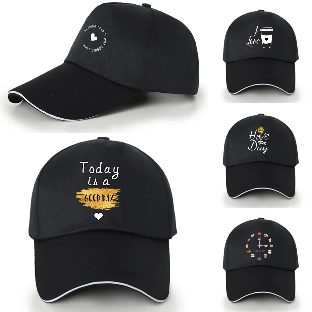 

Food Series Print Baseball Cap New Black Wild Hip-hop Hat Hipster Must-have Peaked Cotton Cap Dad Casual Summer Outdoor Sun Hat