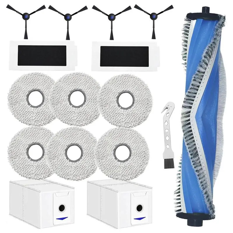 

ABUL-For ECOVACS DEEBOT T30 Pro Omni / T30 Omni: Основная и боковые щетки, HEPA-фильтр, салфетки для влажной уборки, мешки для сбора пыли, аксессуары